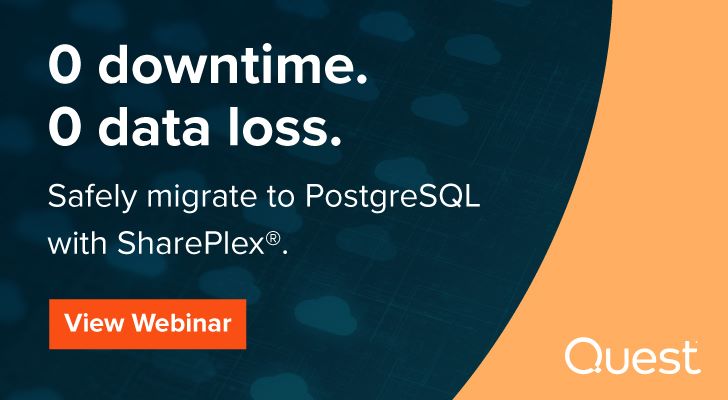 SharePlex data replication for PostgreSQL
