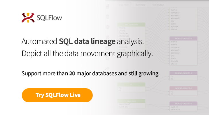 SQLFlow: automated SQL data lineage analysis